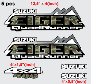 4X4 Tank decal sticker emblem King Quad QuadRunne 4 Suzuki Eiger 400 CAMO