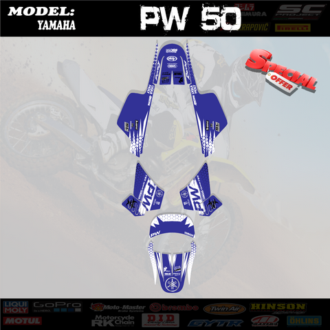 GRAPHICS KIT DECAL STICKERS Racing Team 4  Yamaha PW50 1990-2021 PW-50 PW 50