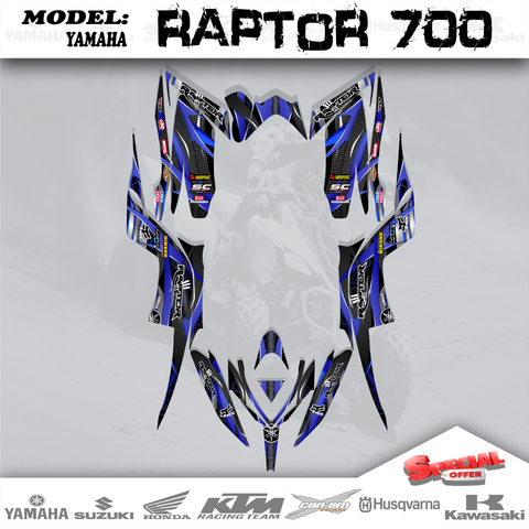 Graphics Kits 3M Decals Stickers 4 Yamaha Raptor 700 2013-2018