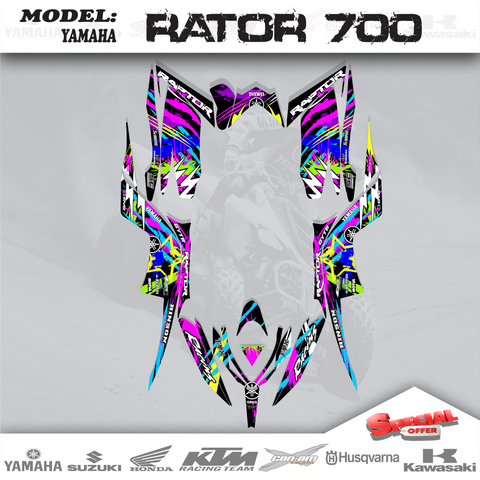 Graphics Kits 3M Decal Decals Stickers For Yamaha Raptor 700 2013-2018 CP