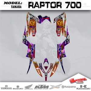 Graphics Kits 3M Decals Stickers 4 Yamaha Raptor 700 2013-2019 Nice