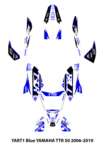 Decals Shift Racing Team Blue Graphics fit 2006-2019 YAMAHA TTR50  TTR