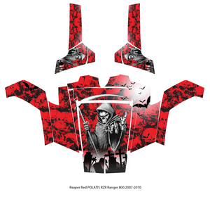 Graphics Kits Decals Stickers REAPER RED 4 Polaris Ranger RZR 570 800 900 07-10