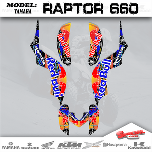 ATV Graphic Kits Decals Stickers Kits Design 4 Yamaha Raptor 660 2001-05