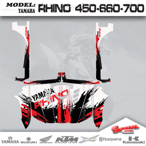 Graphic Decals Stickers Kits New Design 4 Yamaha Rhino 450 660 700 04-Up