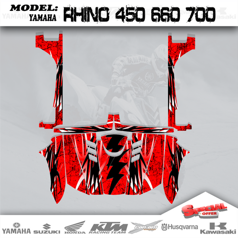 Graphic Decals Stickers Kits PSCR 4 Yamaha Rhino 450 660 700 04-Up