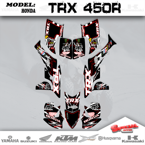 ATV Graphics Kits Decals Stickers 4 Honda TRX 450R TRX450R 2005-2008