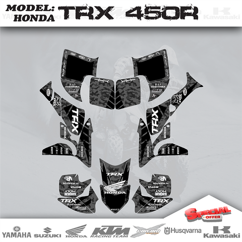 ATV Graphics Kits Decals Stickers Racing Team  4 Honda TRX 450R 450 r 2005-2008