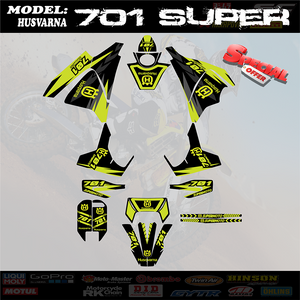 Graphics Kits Decal Decals Stickers Black For Husqvarna 701 Supermoto Enduro