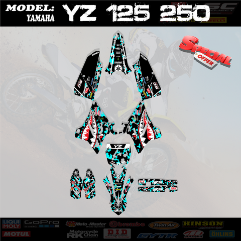 Graphics Kits Decals Stickers For Yamaha YZ125 250 2015-2020