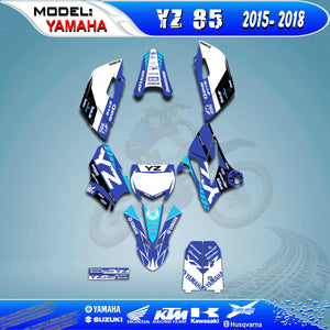 Graphics Kits  Decal Decals Stickers YART For Yamaha YZ85 2015-2018