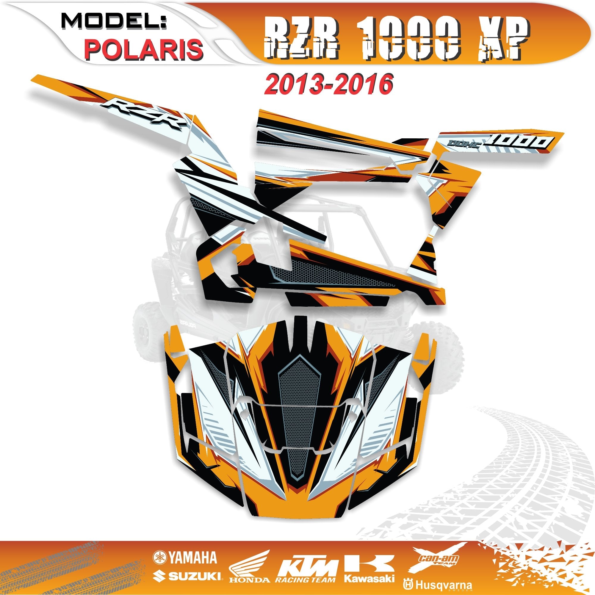 Graphics Kits  Decal Decals Stickers For Polaris RZR 1000 XP 1000XP 13-16