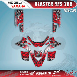 Graphics Kits Decals Stickers Reaper Red 4 YAMAHA BLASTER YFS 200 1988-2006