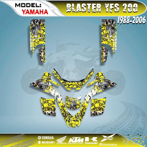 Graphics Kits Decals Stickers Reaper Yellow 4 YAMAHA BLASTER YFS 200 1988-2006