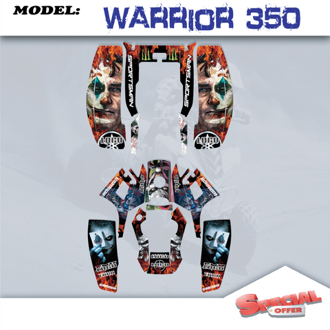 3M Graphics Kits Decals Stickers Joker 4 YAMAHA WARRIOR 350 ALL YEAR