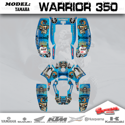 3M Graphics Kits Decals Stickers SK3B  4 YAMAHA WARRIOR 350 ALL YEAR