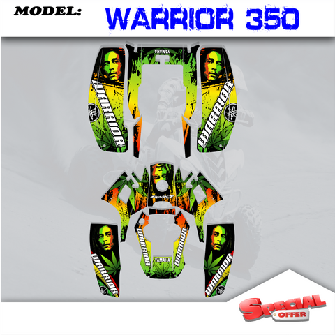 3M Graphics Kits Decals Stickers Weed1 Full  4 YAMAHA WARRIOR 350 ALL YEAR