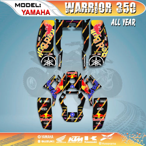 3M Graphics Kits Decals Stickers Racing Team  4 YAMAHA WARRIOR 350 ALL YEAR