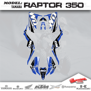 Graphics Kits Decals Stickers WD  4 YAMAHA RAPTOR 350 2004-2014