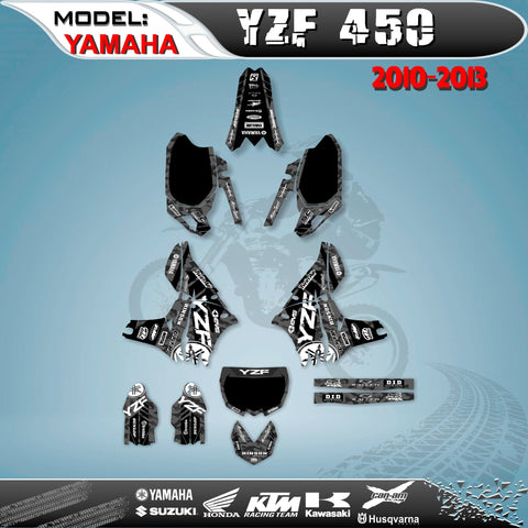 3M Graphics Kits Decals Stickers Racing Team 4 YAMAHA YZF 450 2010-2013