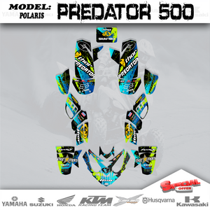 Graphics Kits Decals Stickers  For POLARIS PREDATOR 500 2003-2007