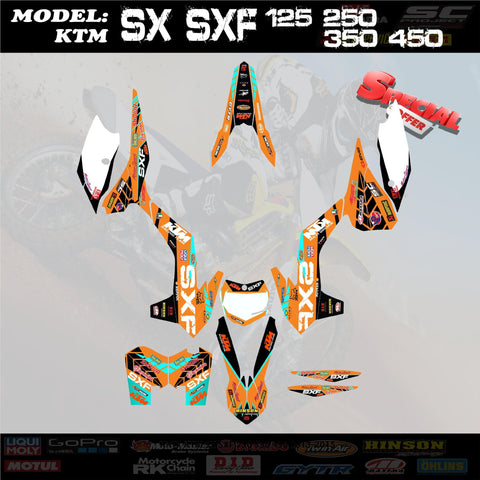 Graphics Kits Decals Stickers Racing Team FOR KTM SX SXF 250 350 450 2013-2015