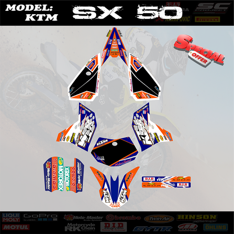 Graphics Kit Decals Stickers DarkBlue For KTM SX 50 KTM50 2009-2015