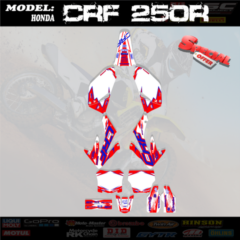 Graphics Kit 4 2006-2009 Honda Crf250R CRF 250 250R Shroud Decal