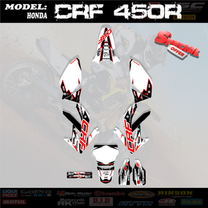 Graphics Kit Decals 4 2005-2008 Honda Crf450R CRF 450 450R Shroud