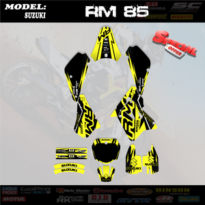 Decals Graphic kit 4 Suzuki RM85 2005-2021 RM 85 Spear