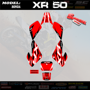 GRAPHICS KIT DECALS STICKERS 4 2000-2003 Honda Xr50 Shroud  Xr 50