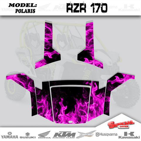 UTV GRAPHICS KIT DECALS STICKERS 4 Polaris RZR170  SxS Wrap Kids RZR 170