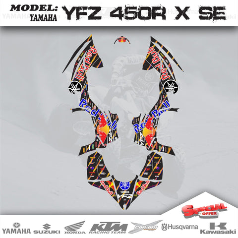 Graphic Decals  Kit  Sticker Racing Team 4 Yamaha YFZ 450R  YFZ450R  2014-2018