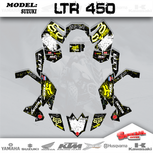 Graphics Kit Decals PaintStain Fox 4 SUZUKI LTR 450 ALL YEAR