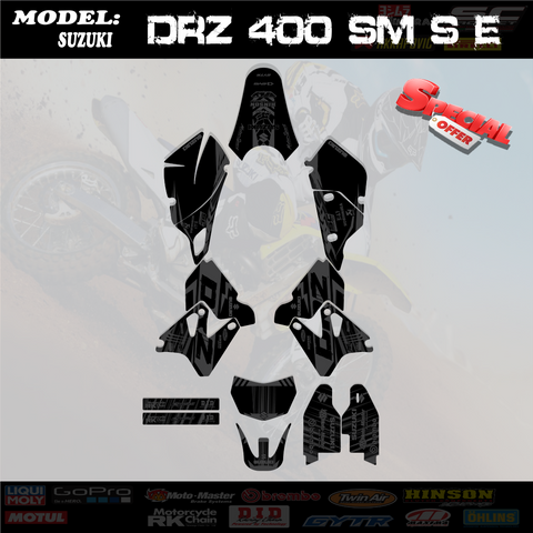 Graphics Kit Decal Race Team 4 Suzuki DRZ400SM DRZ400 SM S E drz 400  2000-Later