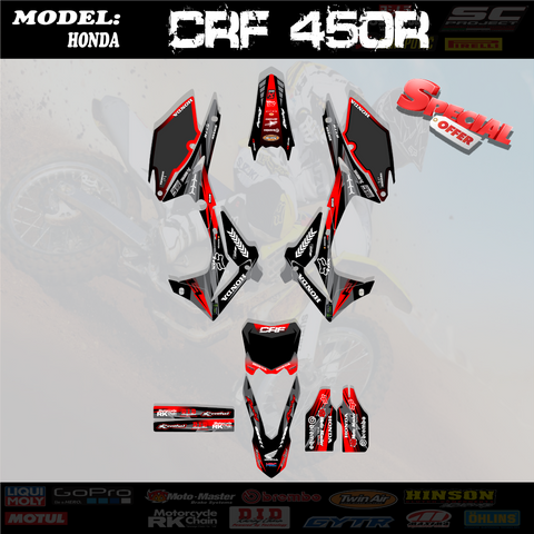 GRAPHICS KIT CRF450R 450 R DECALS STICKERS 4 2013-2016 CRF 450R