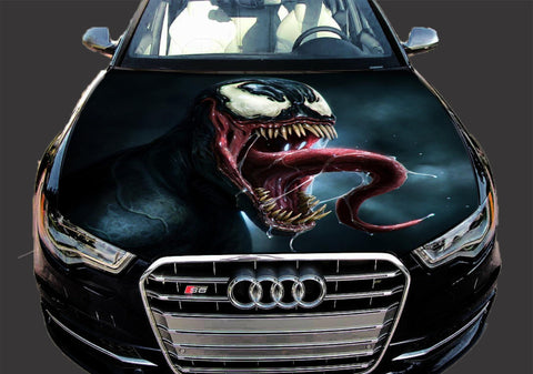 Vinyl Car Hood Wrap Full Color Graphics Decal Sticker Venom Tongue