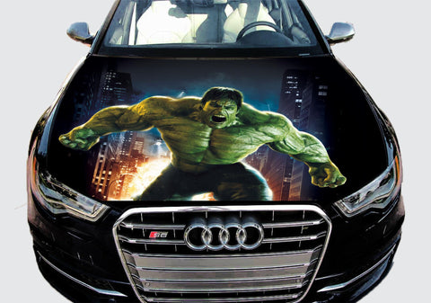 New Vinyl Car Hood Wrap  Graphics Decal Angry Strong Hulk Strike Sticker