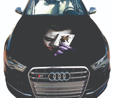 Vinyl Car Hood Wrap Full Color Graphics Decal Joker Dark Knight Arkham Sticker