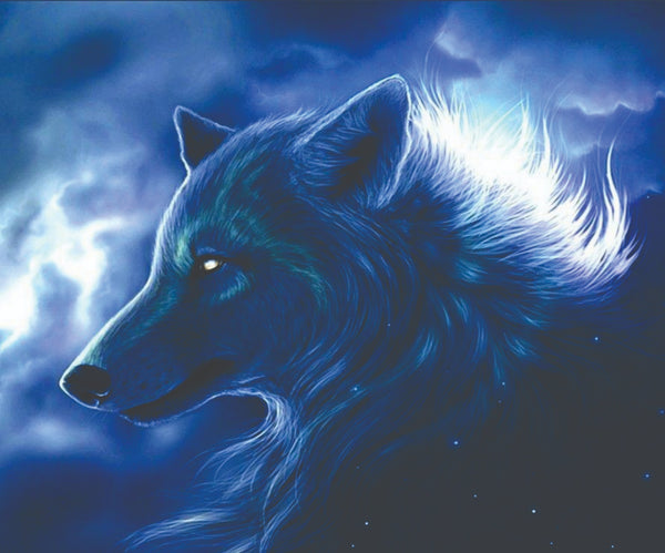 Vinyl Car Hood Wrap Full Color Graphics Decal Night Wolf Sticker