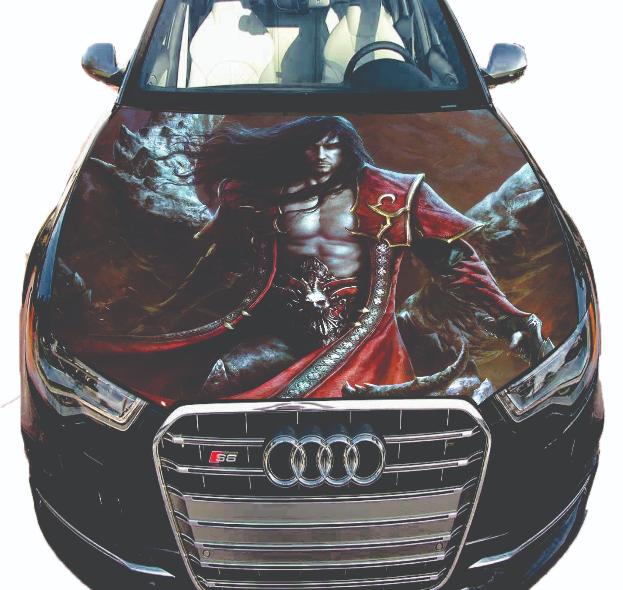 Vinyl Car Hood Wrap Full Color Graphics Decal Vampire Lord Blood Sticker