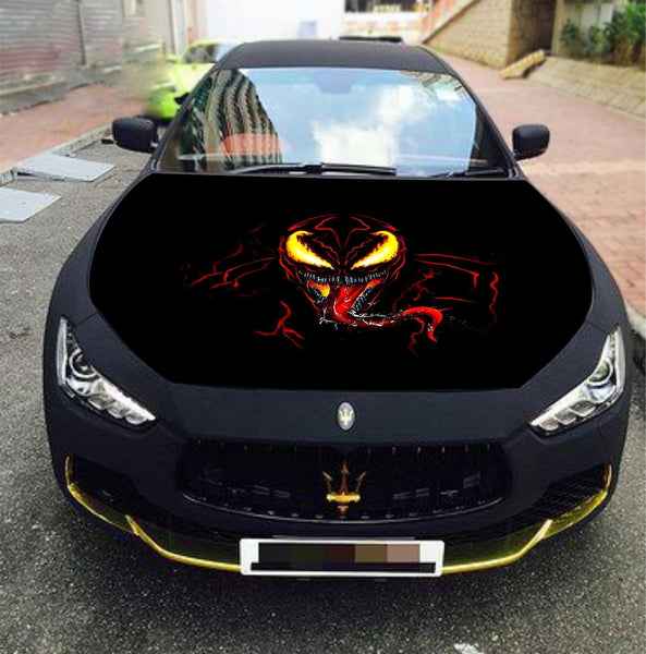 Vinyl Car Hood Wrap Full Color Graphics Decal 4 Venom Grin Eddie Brock Sticker