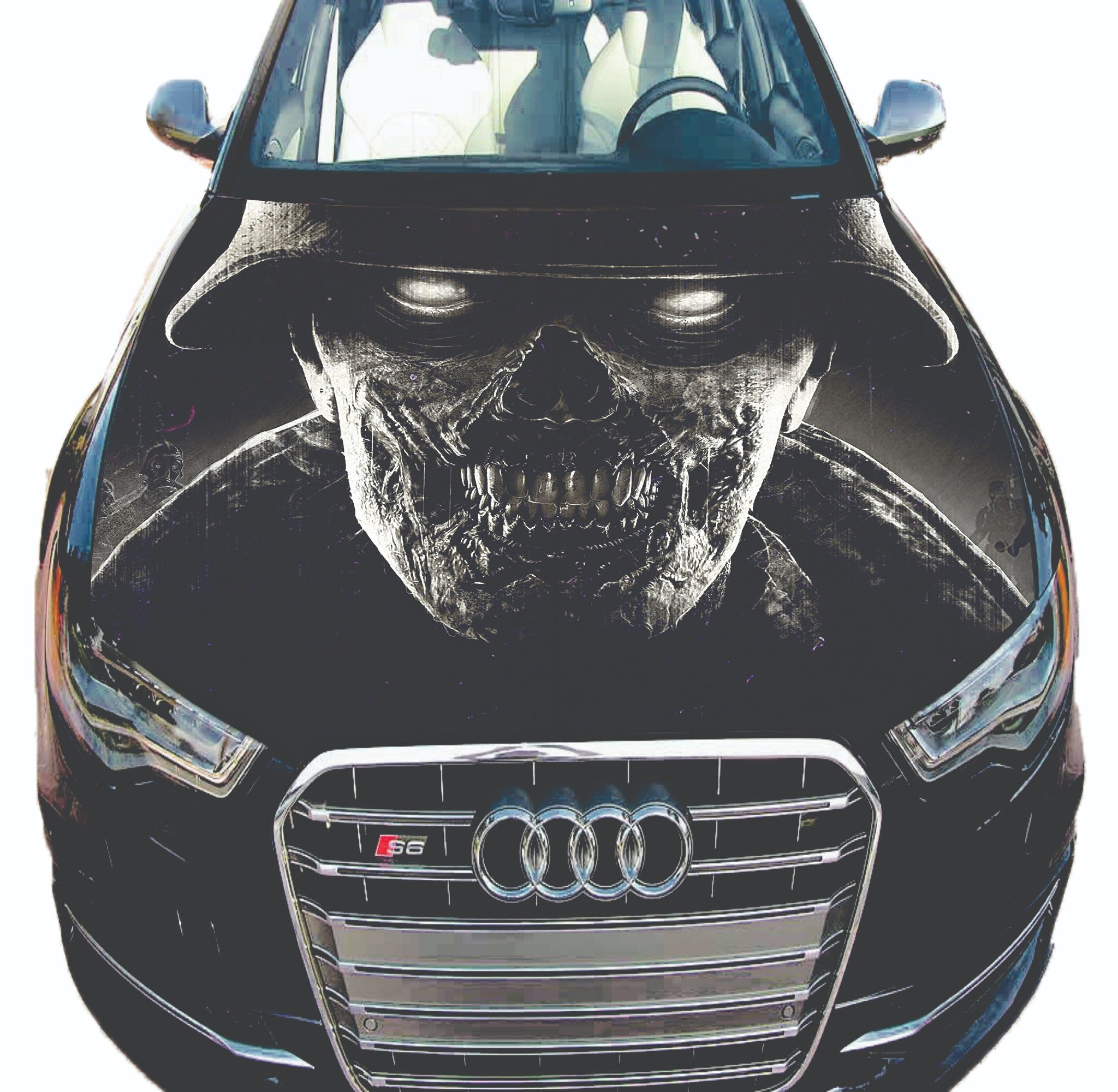 Vinyl Car Hood Wrap Full Color Graphics Decal Zombie Apocalypse Custom Sticker