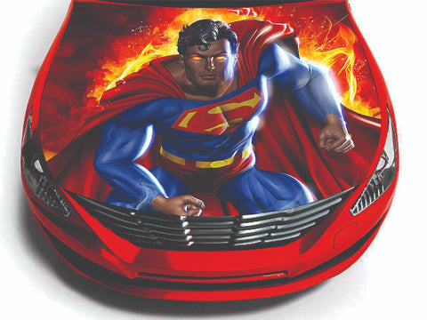 Vinyl Car Hood Wrap Full Color Graphics Decal Superman Laser Sight Chain Sticker