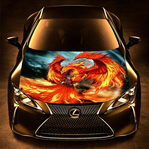 Vinyl Decal Hood Wrap Full Color Graphics Sticker Phoenix Kit