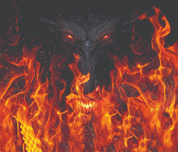 Demon in Flames Hood Wrap Decal Vinyl Sticker Full Color Graphic Fit Any Car