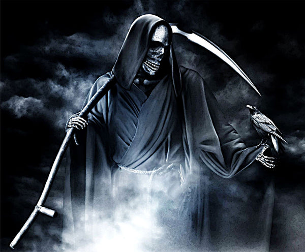 Car Hood GRIM REAPER Wrap Vinyl Full Graphics Design Decal Sticker 52"(L) X62"(W