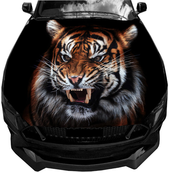 Ferocious Mean Tiger Wrap Vinyl Graphic Decal Sticker Wrap Truck Car