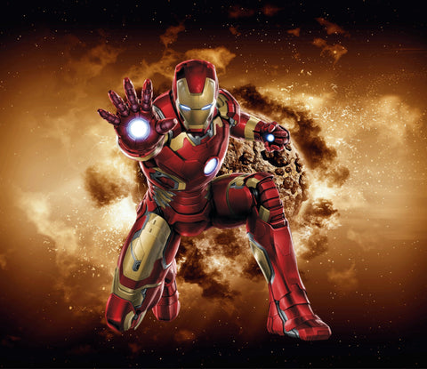 Vinyl Car Hood Wrap Full Color Graphics Decal Iron Man Power Custom Sticker