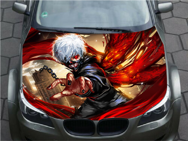 Vinyl Car Hood Wrap Full Color Graphics Decal Anime Manga Tokyo Ghoul Sticker 